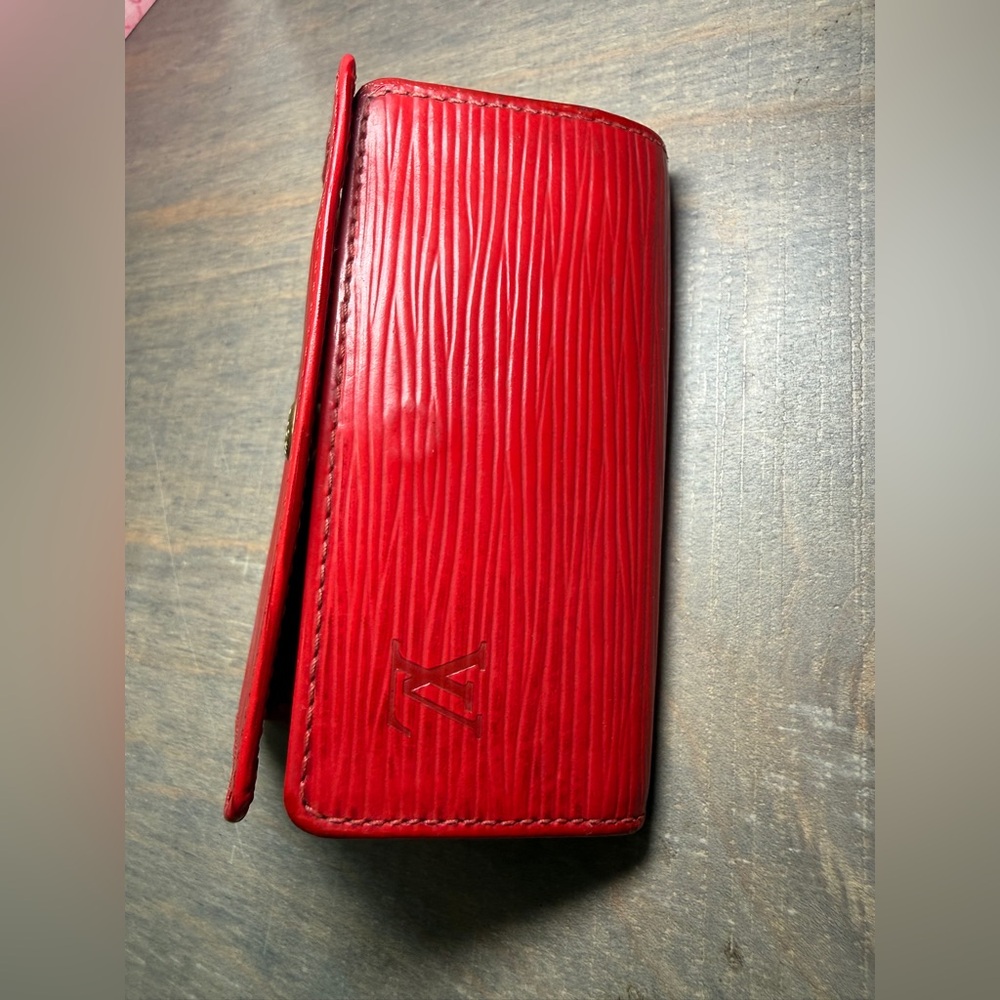 Louis Vuitton Red Epi Leather 6 Key Holder.